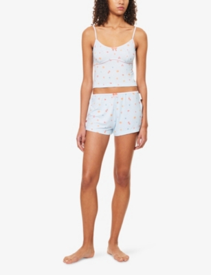 LOUNGE UNDERWEAR: Fruit-Print Modal-Jersey Pyjama Cami Top