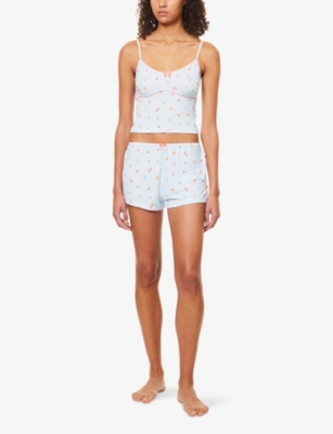 LOUNGE UNDERWEAR: Fruit-Print Modal-Jersey Pyjama Shorts