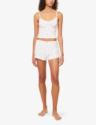 LOUNGE UNDERWEAR: Fruit-Print Modal-Jersey Pyjama Shorts