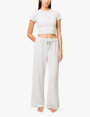 LOUNGE UNDERWEAR: Waffle Baby Round-Neck Stretch-Woven T-Shirt