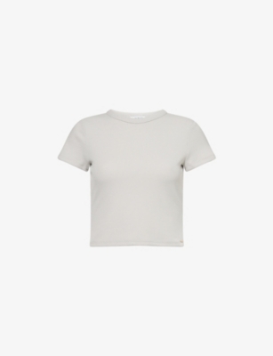 LOUNGE UNDERWEAR: Waffle Baby Round-Neck Stretch-Woven T-Shirt