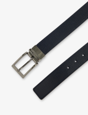 EMPORIO ARMANI: Debossed-Logo Leather Belt