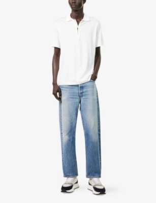 EMPORIO ARMANI: Short-Sleeves Regular-Fit Woven Polo Shirt