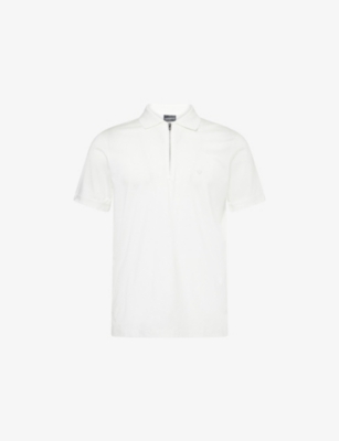 EMPORIO ARMANI: Short-Sleeves Regular-Fit Woven Polo Shirt