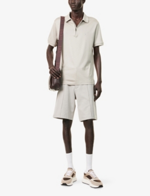 EMPORIO ARMANI: Short-Sleeves Regular-Fit Woven Polo Shirt