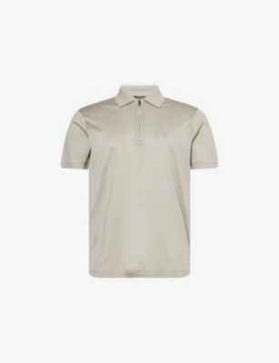 EMPORIO ARMANI: Short-Sleeves Regular-Fit Woven Polo Shirt