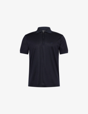 EMPORIO ARMANI: Short-Sleeves Regular-Fit Woven Polo Shirt