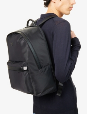 EMPORIO ARMANI: Logo-Embellished Nylon Backpack