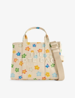 Marc Jacobs Womens White Multi The Wild Daisy Canvas Medium Tote Bag