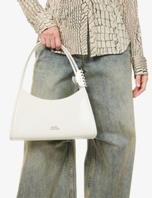 Shop Marc Jacobs Womens Cotton White Claw Clip Leather Shoulder  Bag