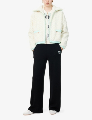 Casablanca Monogrammed Fleece Jacket In Neutral