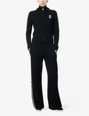 Casablanca Womens Black Striped Wide-leg Wool Jogging Bottoms Xs In Black