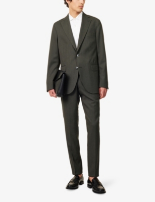 OSCAR JACOBSON: Fogerty Notch-Lapel Wool Blazer