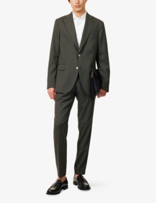OSCAR JACOBSON: Denz Tapered Wool Trousers