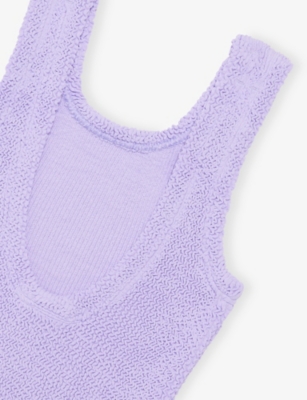 HUNZA G: Classic Curved-Neck Swimsuit 3-6 years