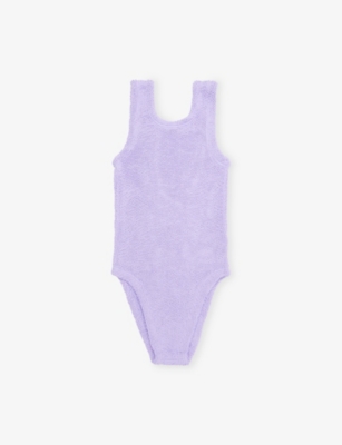 HUNZA G: Classic Curved-Neck Swimsuit 3-6 years