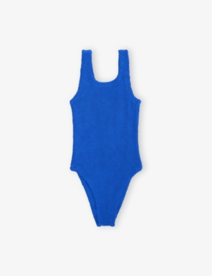 HUNZA G: Classic Curved-Neck Swimsuit 3-6 years