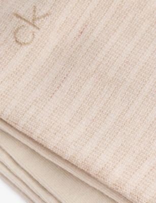 CALVIN KLEIN: Brand-Print Pack Of Two Stretch-Cotton Blend Socks