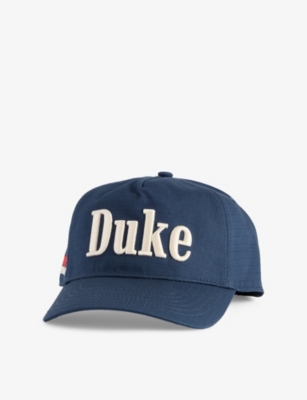 Duke & Dexter Mens Navy Ripstop Logo-embroidered Cotton Cap