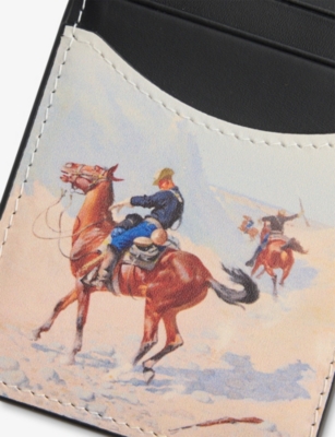 DUKE & DEXTER: Guard Graphic-Pattern Leather Card Holder