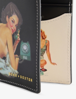 Duke & Dexter Mens Dean Pin Up Leather Wallet Multi In Multi