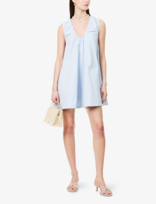 Gabby Flared Cotton-Poplin Mini Dress