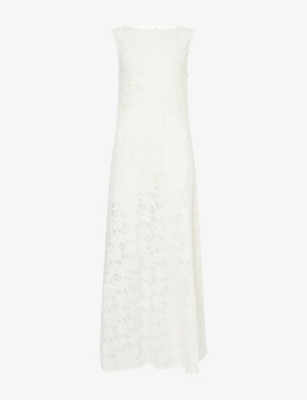 DISSH: Loula Lace-Embroidery Stretch-Woven Midi Dress