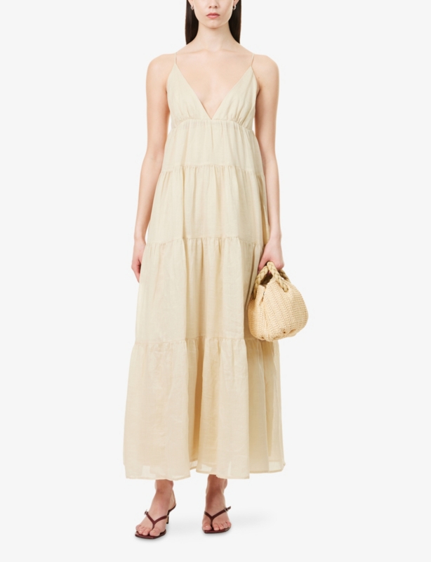 Liza Ruffled Cotton-Poplin Midi Dress