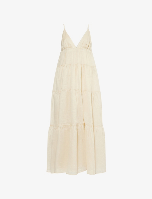 Liza Ruffled Cotton-Poplin Midi Dress