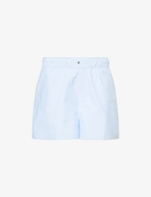 Dissh Womens Rhea Two-slip-pockets Cotton-poplin Shorts Blue In Blue