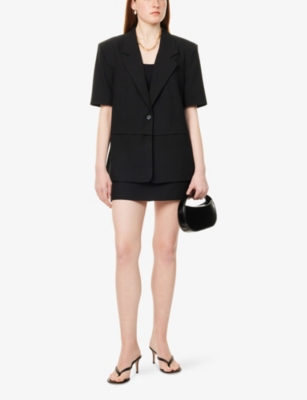 Dissh Womens Rita High-rise Woven Mini Skort Black In Black