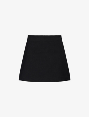 Dissh Womens Rita High-rise Woven Mini Skort Black In Black