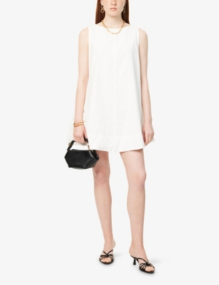 Maisie Boat-Neck Cotton-Poplin Mini Dress