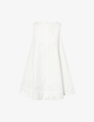 Maisie Boat-Neck Cotton-Poplin Mini Dress
