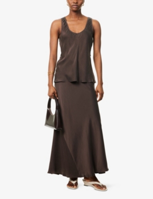 DISSH: Colette Flared Silk Maxi Skirt