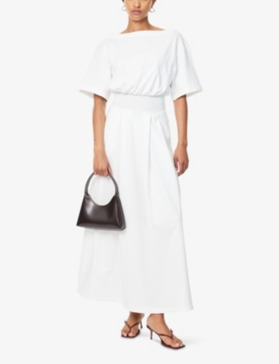 DISSH: Esme Short-Sleeves Cotton-Jersey Maxi Dress