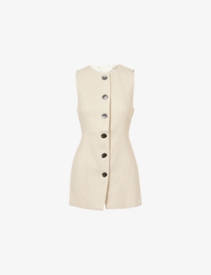 DISSH: Frankie Tie-Waist Tweed Vest