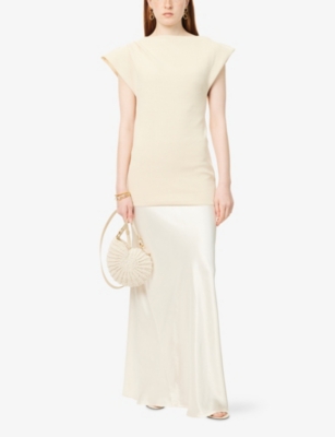 DISSH: Lia Asymmetric Cotton-Blend Knit Top
