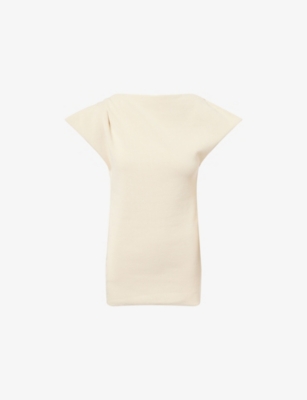 DISSH: Lia Asymmetric Cotton-Blend Knit Top
