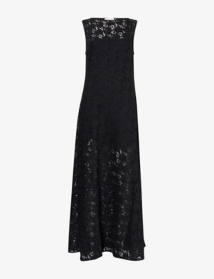 DISSH: Loula Lace-Embroidery Stretch-Woven Midi Dress