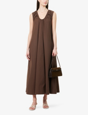 DISSH: Gabby Flared Cotton-Poplin Midi Dress