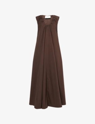 DISSH: Gabby Flared Cotton-Poplin Midi Dress