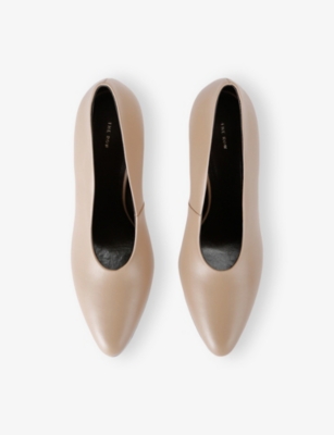 THE ROW: Prudens Leather Heeled Pumps
