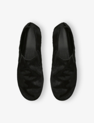 THE ROW: Vincit Slip-On Calf-Hair Trainers