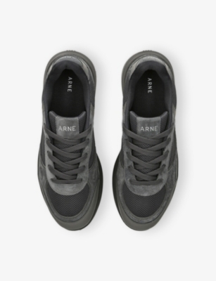 ARNE: Apollo Suede And Mesh Low-Top Trainers
