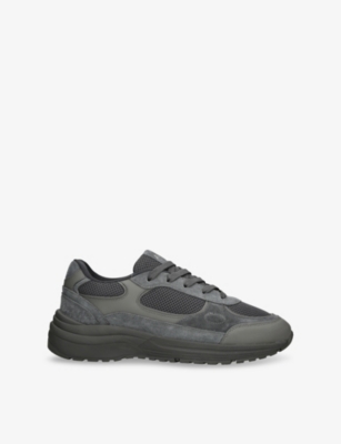ARNE: Apollo Suede And Mesh Low-Top Trainers