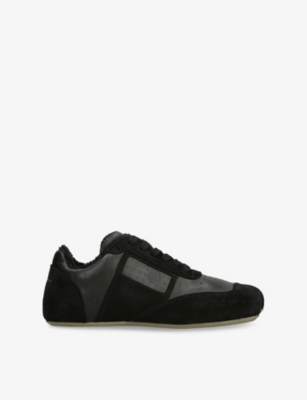 Mm6 Maison Margiela Womens Mm6 Anatomic Leather Low-top Trainers In Black