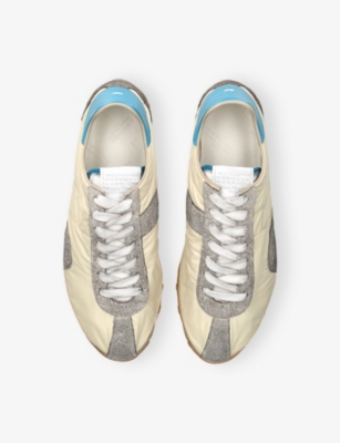 MAISON MARGIELA: Sprinters Canvas And Suede Low-Top Trainers