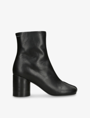 MM6: Anatomic 70 Leather Heeled Ankle Boots