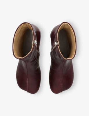 Mm6 Maison Margiela 70mm Anatomic Stitch Ankle Boots In Brown